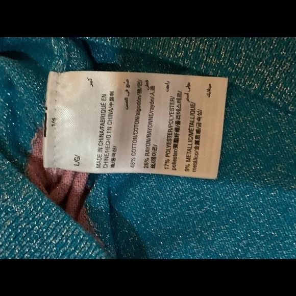 I.N.C. long sleeve sweater slight shimmer top size L - Picture 6 of 8